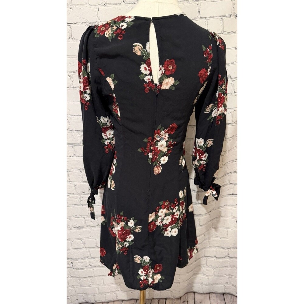 Zara Women’s Premium Denim Collection Navy Flowers Swing Dress Size Small